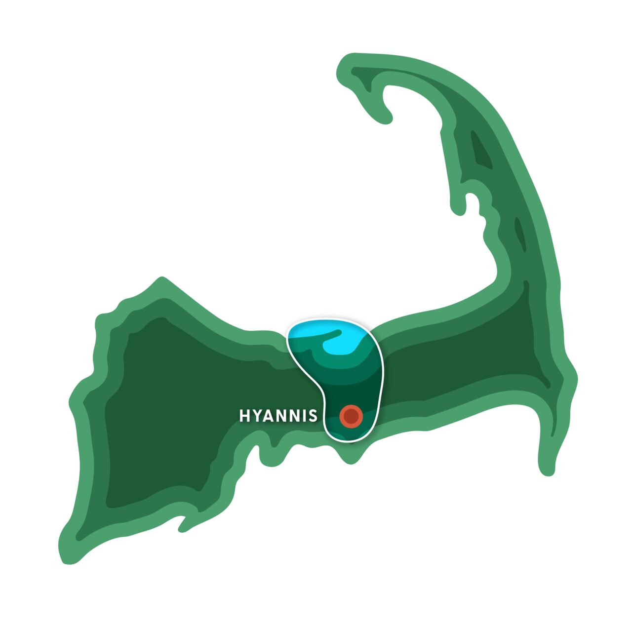 Barnstable Quick Hop route map